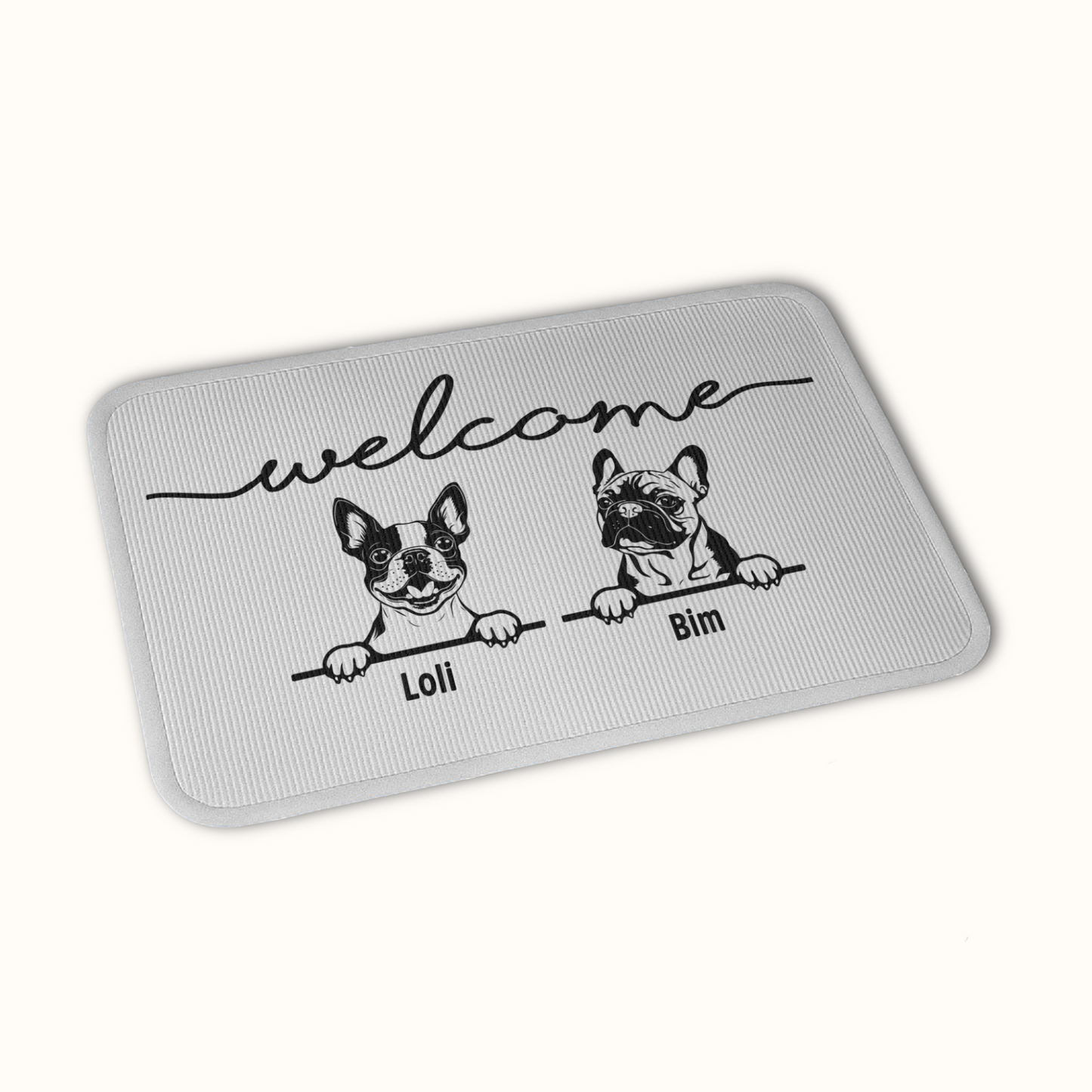 Personalized Dog Welcome Doormat, Custom Dog Breed and Name, Gift for Dog Owners