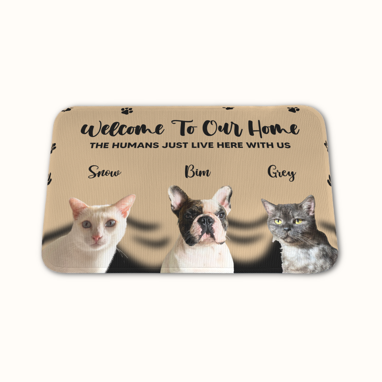 Personalized Pet Doormat, Welcome To Our Home Doormat, Custom Pet Photo and Name, Gift for Pet Owners