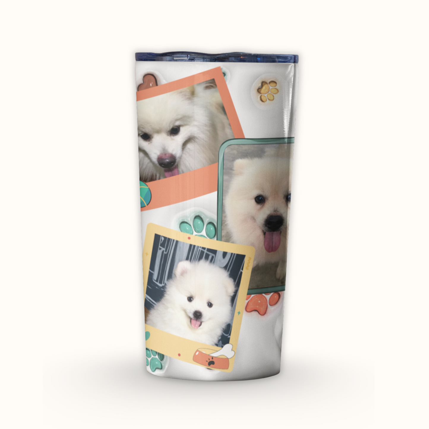 Personalized Best Dog Mom Ever 3D Inflated Effect Tumbler, Custom Dog Photo Tumbler, Gift For Dog Owners