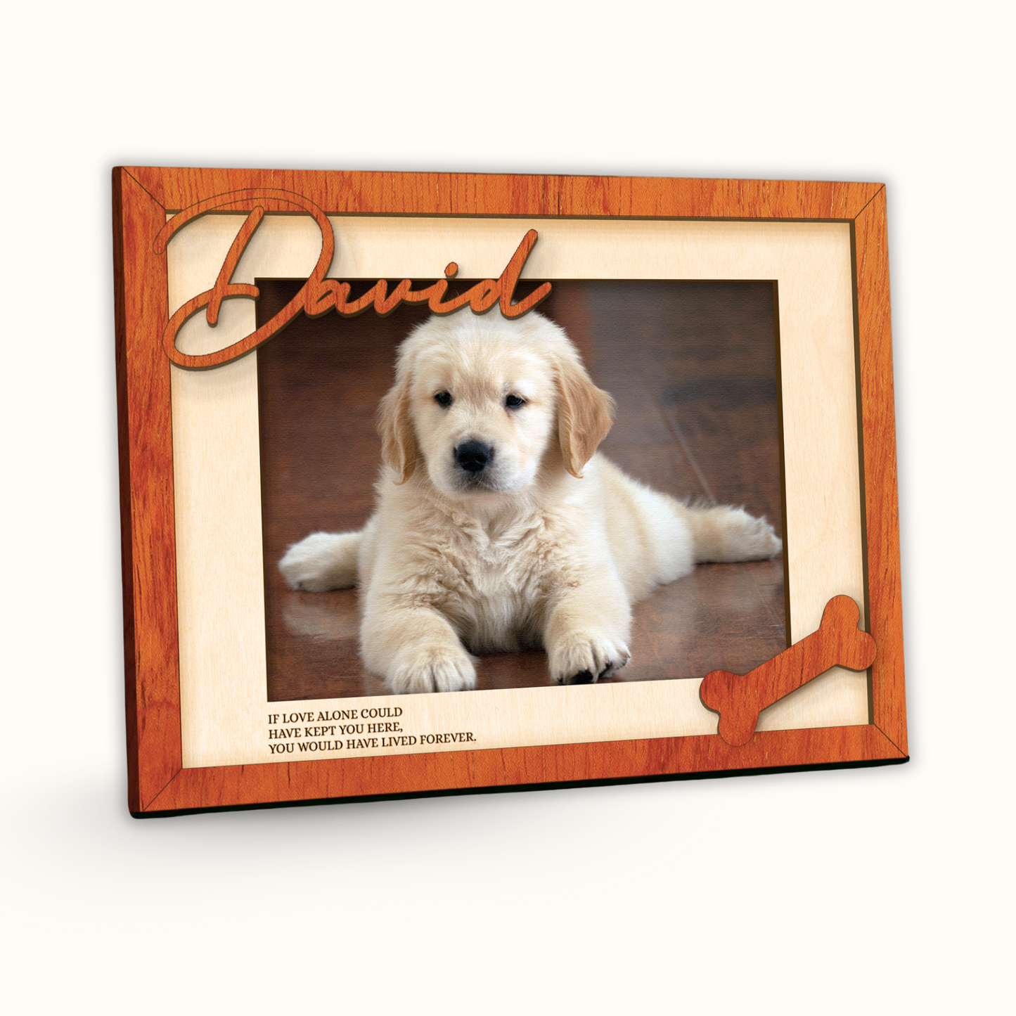 Personalized 2 Layer Wooden Pet Photo Frame, Custom Pet Name Picture Frame, Gifts for Pet Lovers