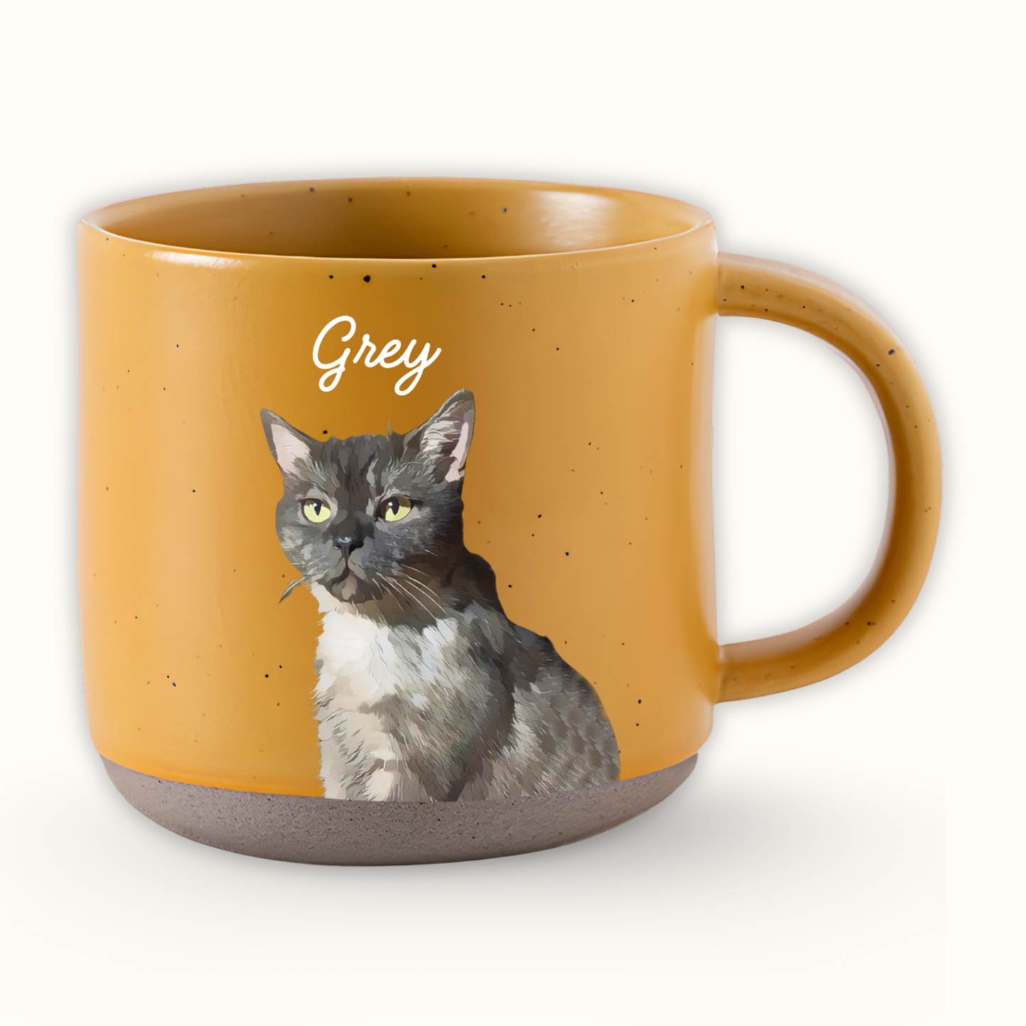 Personalized Pet Pottery Mug 12oz, Custom Pet Photo And Name, Gift For Pet Owners