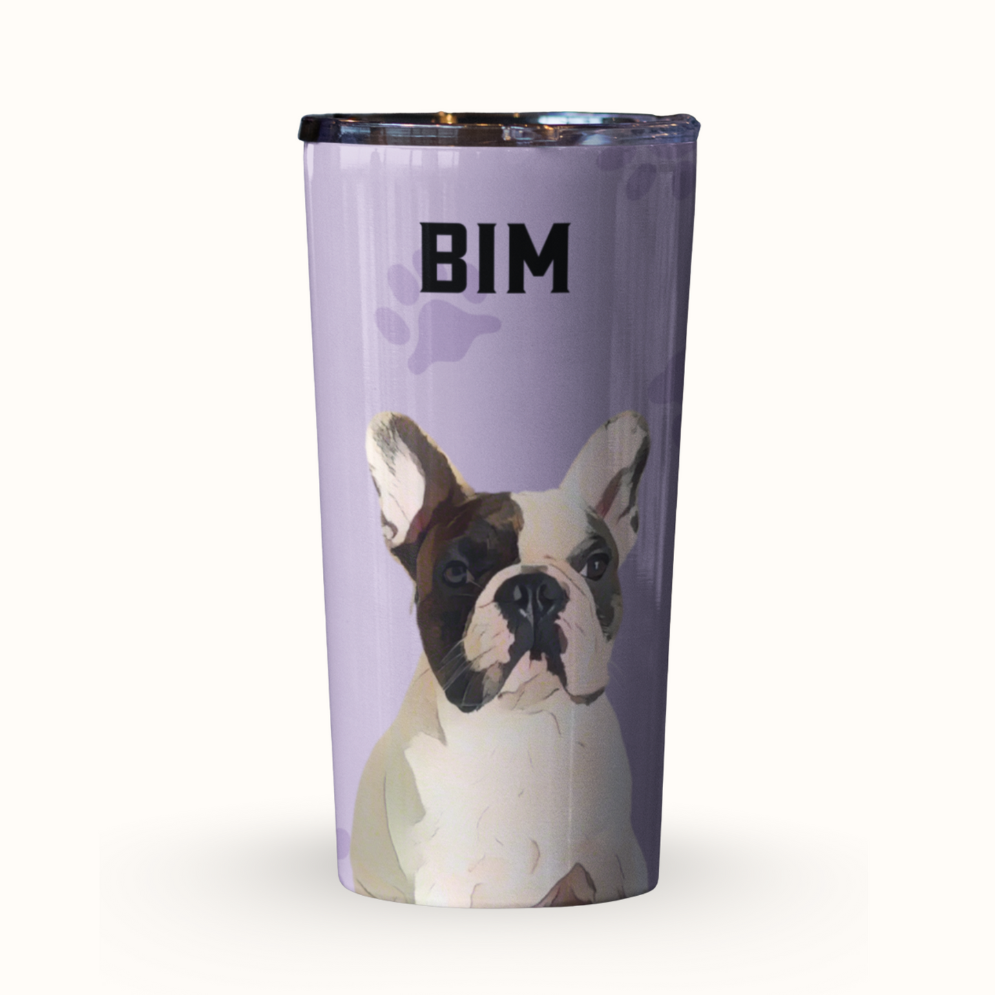 Personalized Pet Paw Prints Tumbler, Custom Pet Photo And Name, Gift For Pet Owners