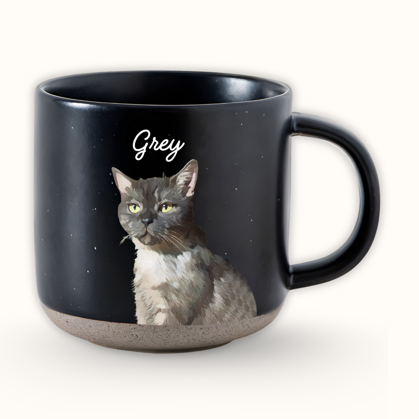 Personalized Pet Pottery Mug 12oz, Custom Pet Photo And Name, Gift For Pet Owners
