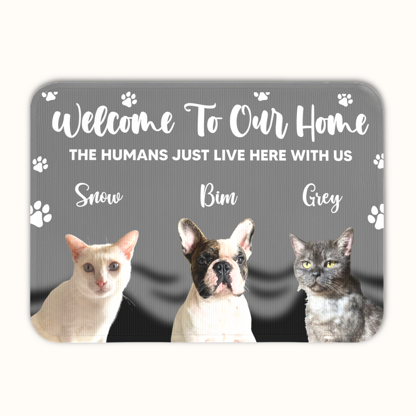 Personalized Pet Doormat, Welcome To Our Home Doormat, Custom Pet Photo and Name, Gift for Pet Owners