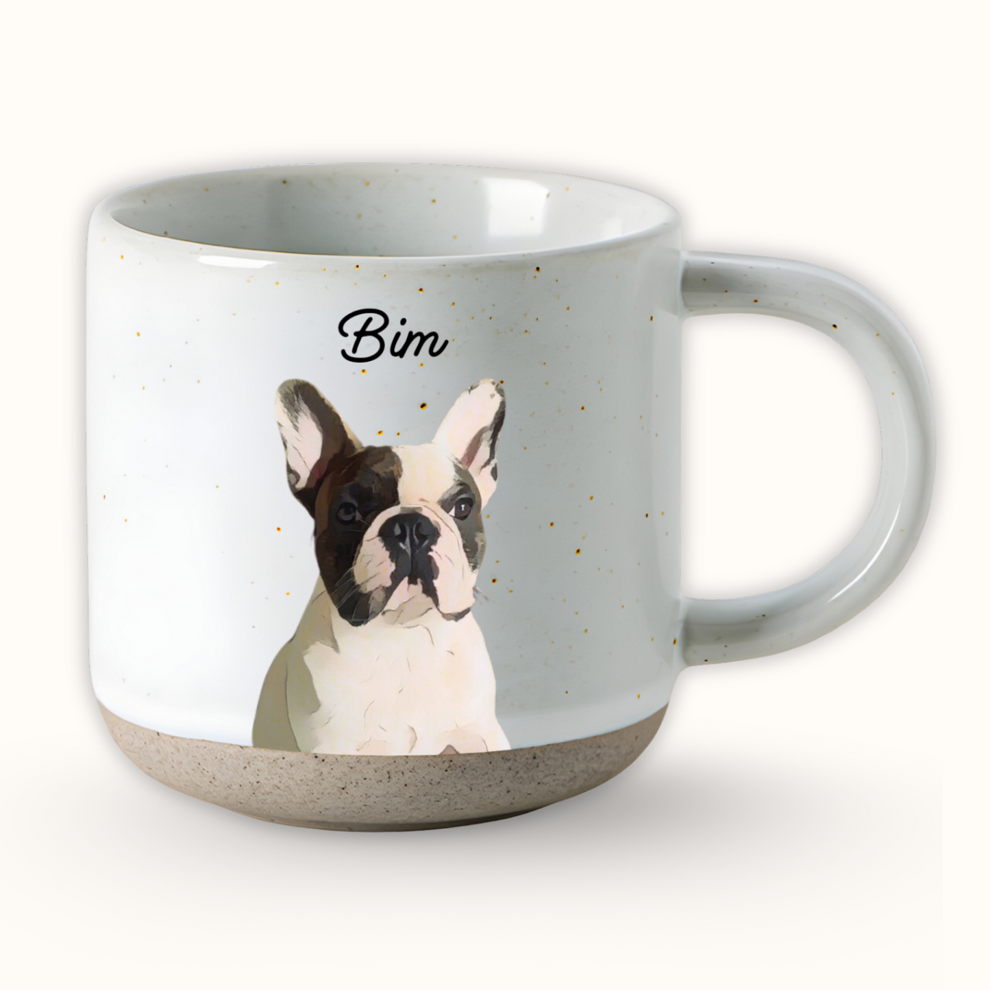 Personalized Pet Pottery Mug 12oz, Custom Pet Photo And Name, Gift For Pet Owners