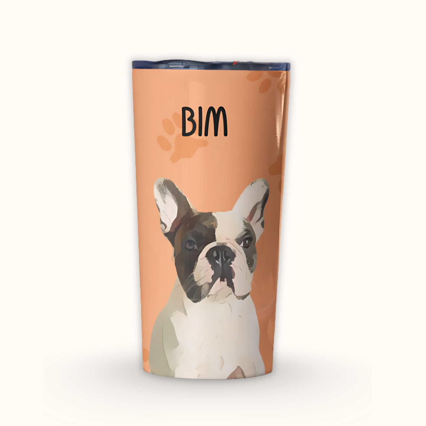 Personalized Pet Paw Prints Tumbler, Custom Pet Photo And Name, Gift For Pet Owners