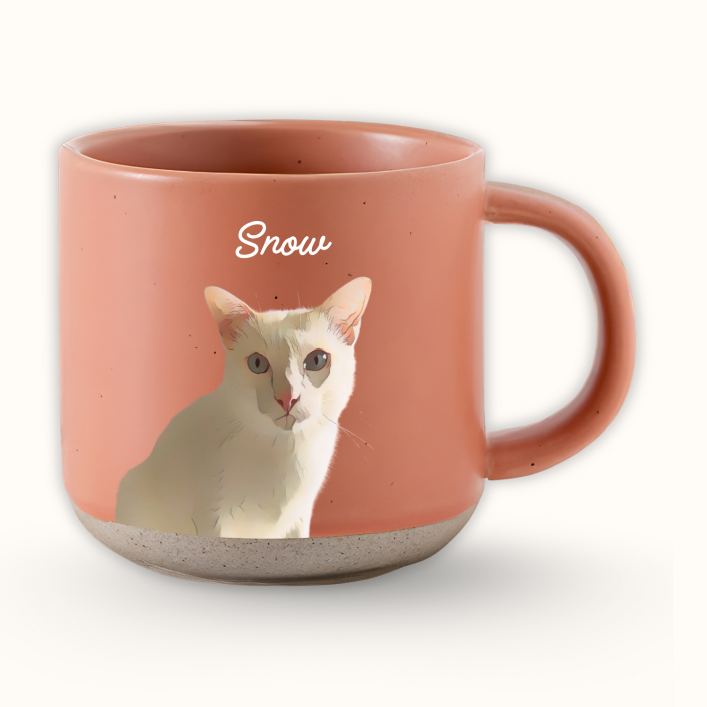 Personalized Pet Pottery Mug 12oz, Custom Pet Photo And Name, Gift For Pet Owners