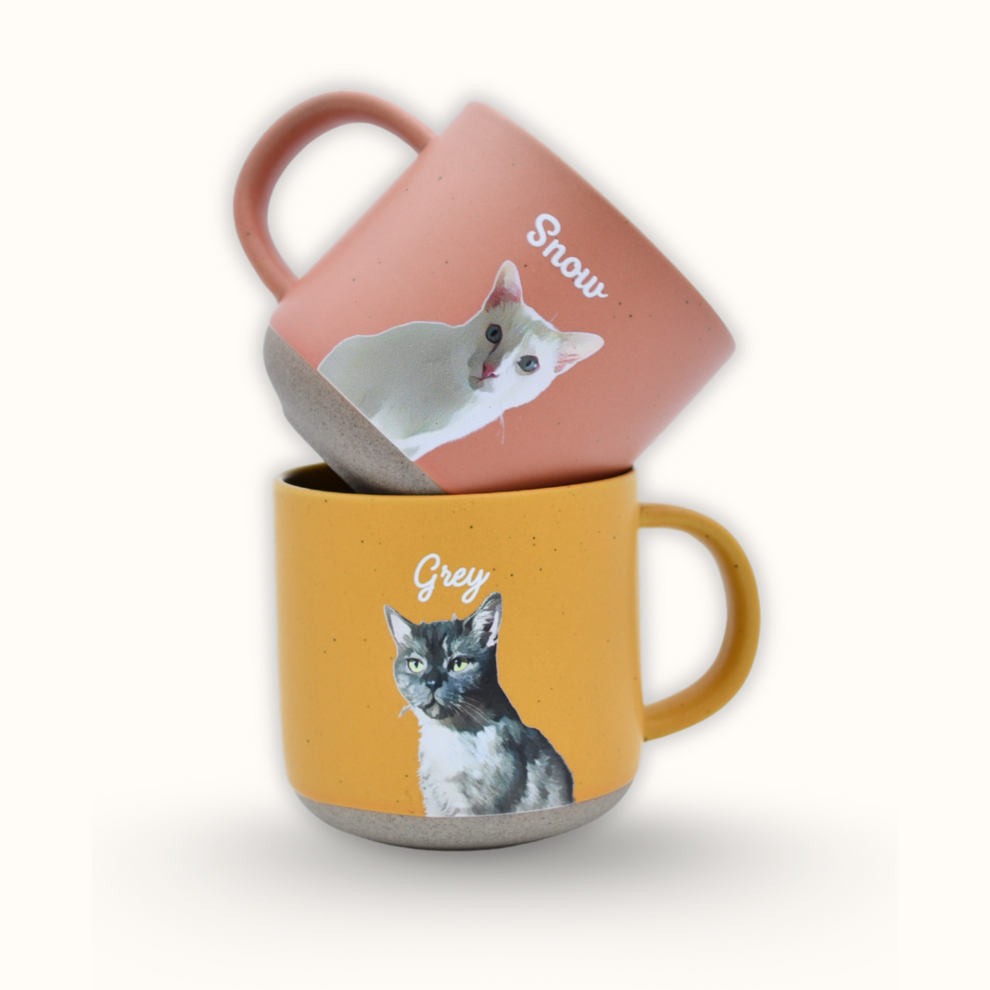 Personalized Pet Pottery Mug 12oz, Custom Pet Photo And Name, Gift For Pet Owners