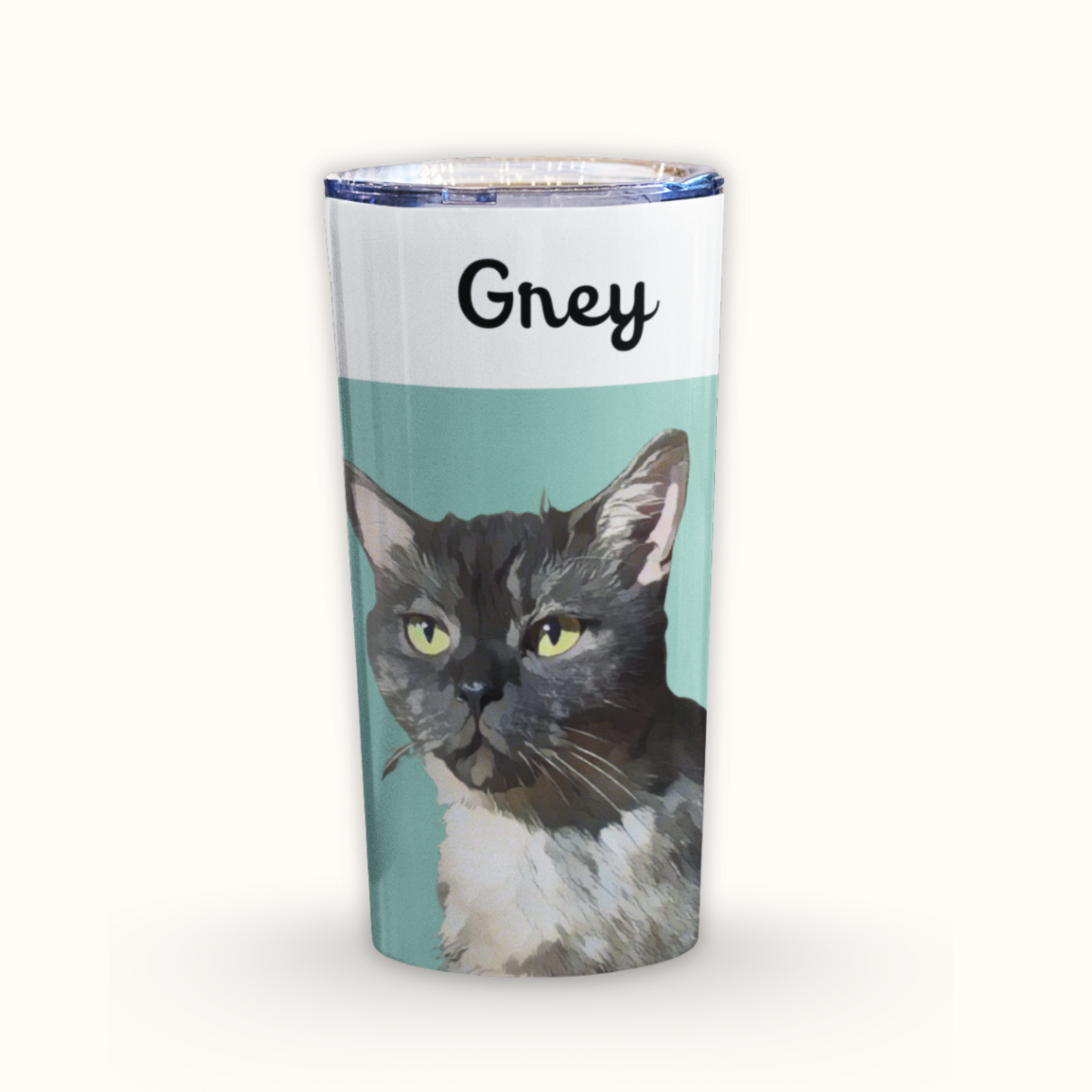 Personalized Pet Portrait Tumbler, Custom Pet Photo And Name, Gift For Pet Owners