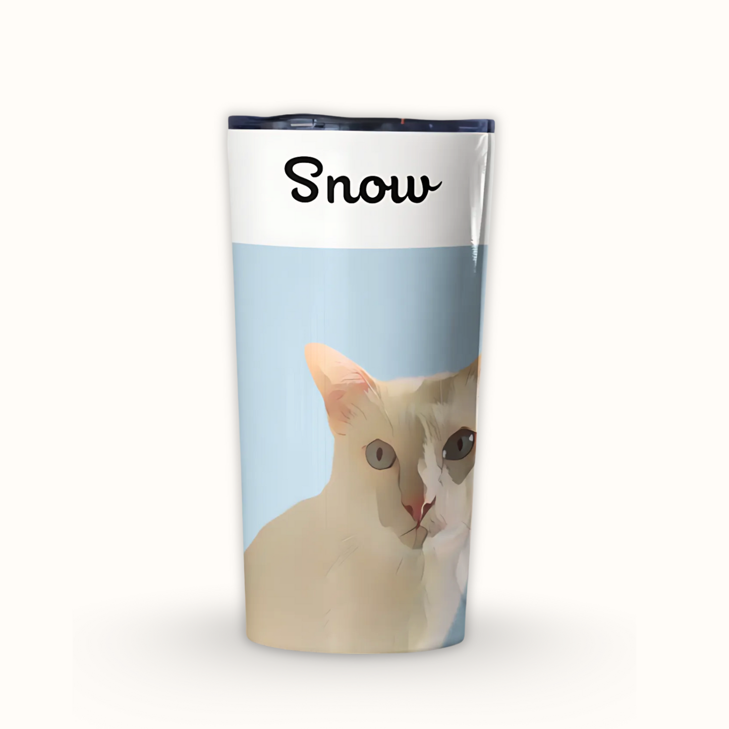 Personalized Pet Portrait Tumbler, Custom Pet Photo And Name, Gift For Pet Owners