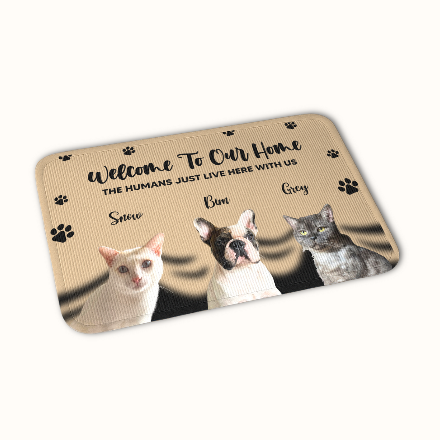 Personalized Pet Doormat, Welcome To Our Home Doormat, Custom Pet Photo and Name, Gift for Pet Owners