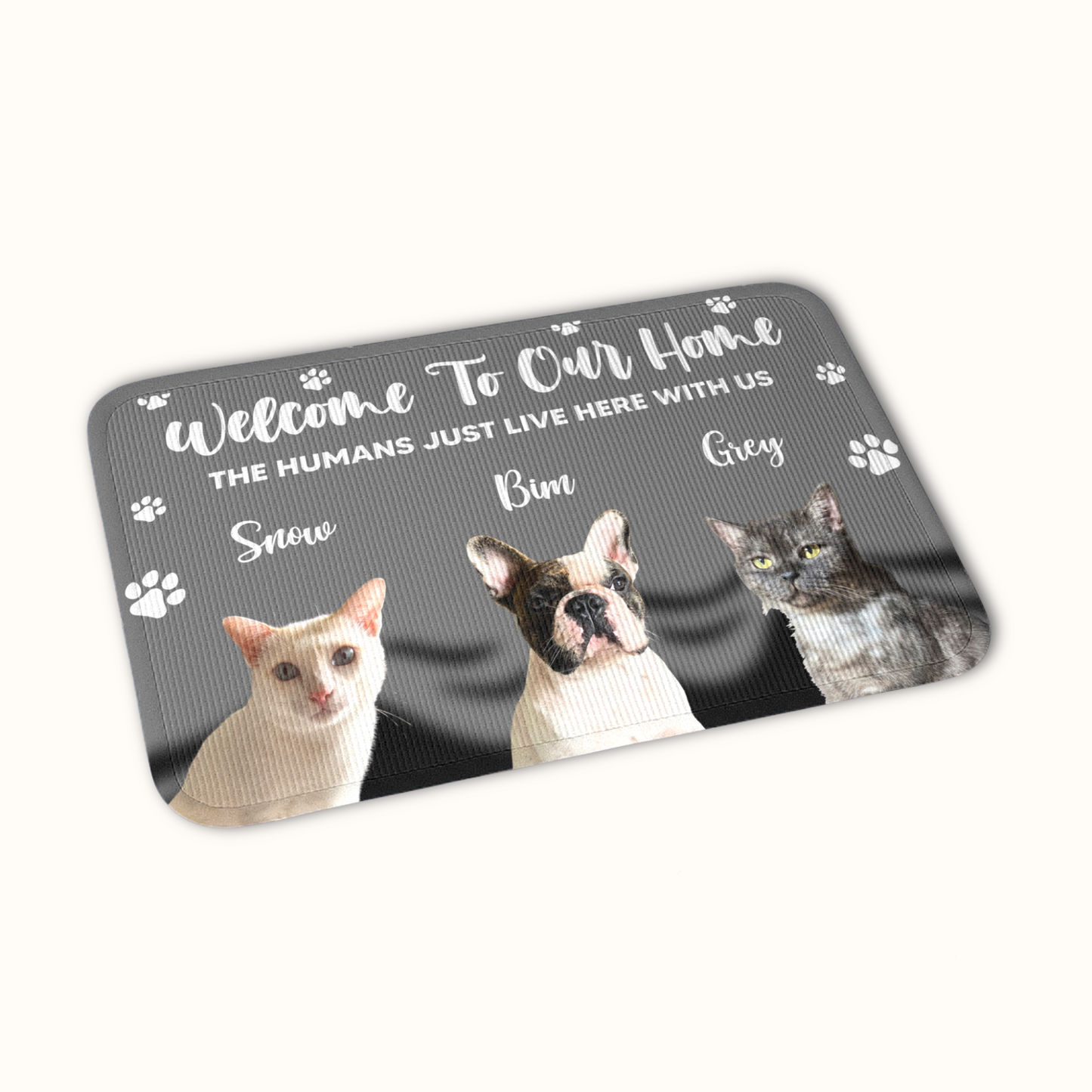 Personalized Pet Doormat, Welcome To Our Home Doormat, Custom Pet Photo and Name, Gift for Pet Owners