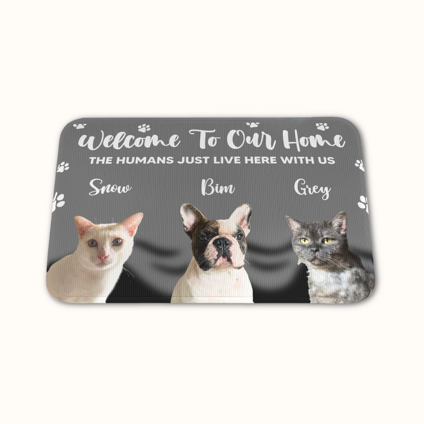 Personalized Pet Doormat, Welcome To Our Home Doormat, Custom Pet Photo and Name, Gift for Pet Owners