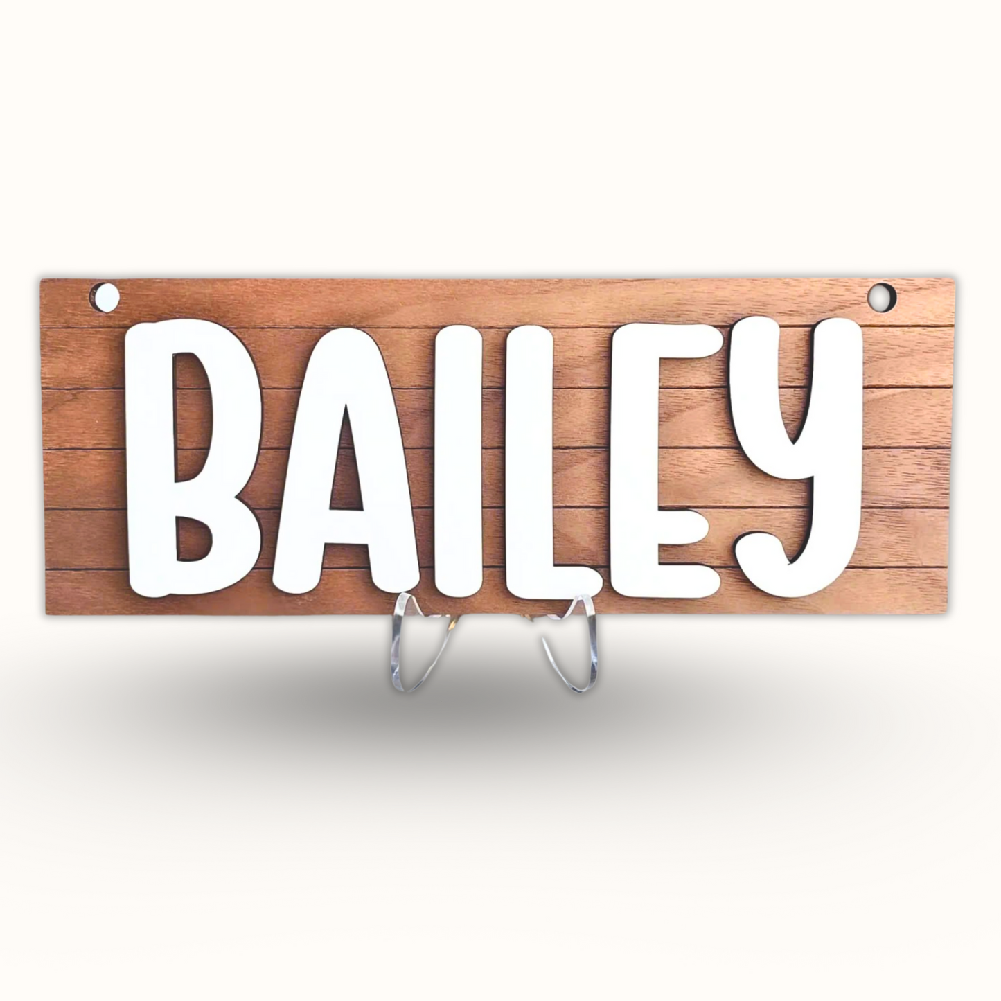 Handcraft 2 Layers Wooden Custom Name Rectangle Plaque, Personalized Gift For Dog Owners