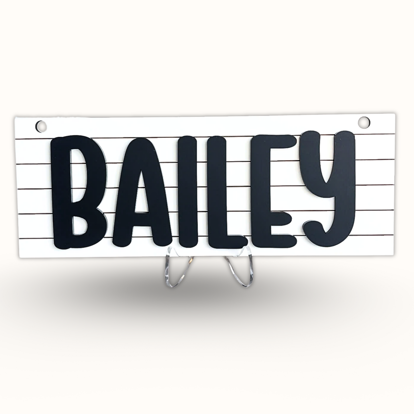 Handcraft 2 Layers Wooden Custom Name Rectangle Plaque, Personalized Gift For Dog Owners