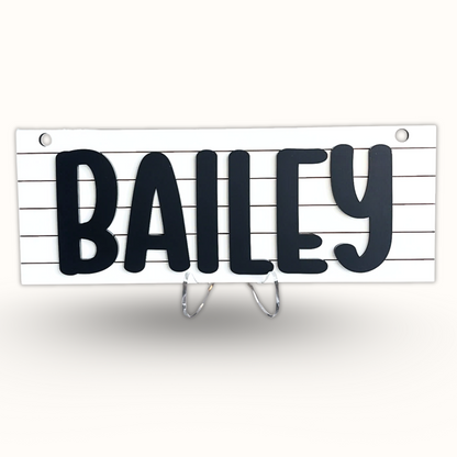 Handcraft 2 Layers Wooden Custom Name Rectangle Plaque, Personalized Gift For Dog Owners