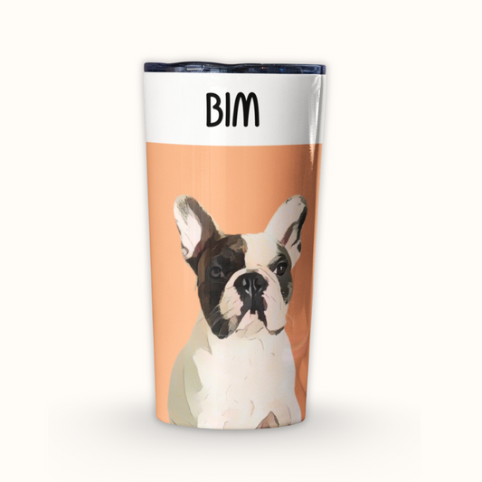 Personalized Pet Portrait Tumbler, Custom Pet Photo And Name, Gift For Pet Owners