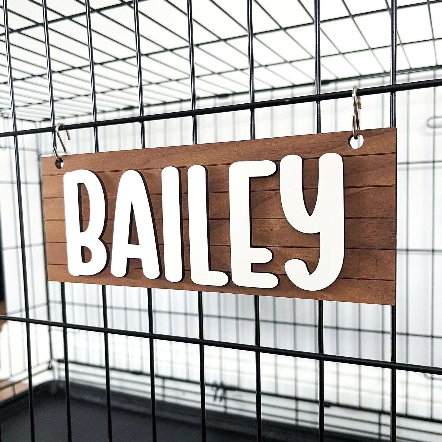 Handcraft 2 Layers Wooden Custom Name Rectangle Plaque, Personalized Gift For Dog Owners